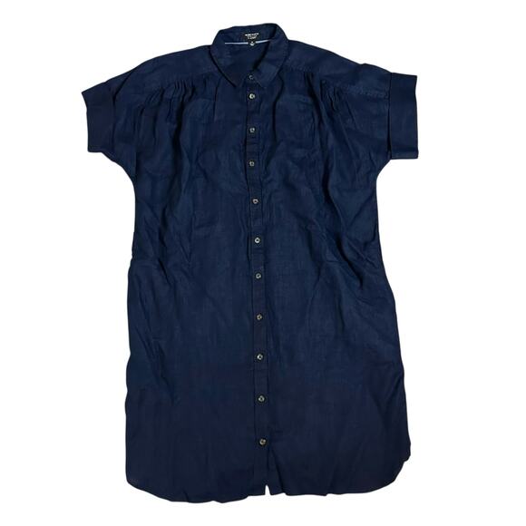 J Crew Baird McNutt Irish Linen Shirtdress Relaxed Fit Medium Coastal Minimalist - Picture 1 of 3
